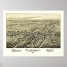 Souderton panorama- karta för PA - 1894 Affischer