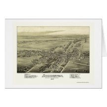 Souderton panorama- karta för PA - 1894 Hälsnings Kort