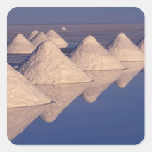 South America Bolivia. Salar de Uyuni Fyrkantigt Klistermärke