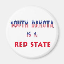 South Dakota är ett rött påstår Kylskåps Magneter