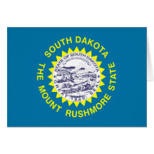 South Dakota statlig flagga Kort