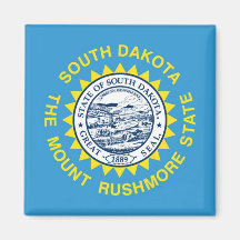South Dakota statlig flagga Magneter För Kylskåp