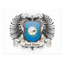 South Dakota vapensköld Vykort