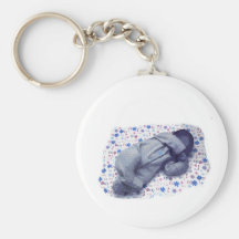 Sova baby blue versiondesign nyckel ringar