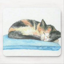 Sova Calicokattungen Mousepad Mus Mattor