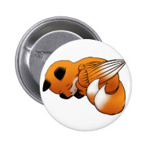 Sova den bevingada orange räven pins