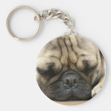 Sova mops Keychain Nyckel Ringar