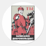 Sovjet Rund Klistermärke