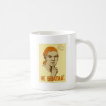Sovjetisk propaganda kaffe kopp
