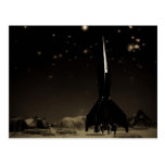 Spacemen och Rocketship vykort