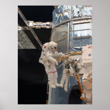 Spacewalk & Hubble utrymmeteleskop Posters