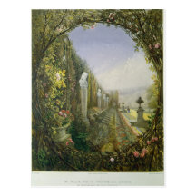 Spaljéfönstret, Trentham Hall trädgårdar Vykort