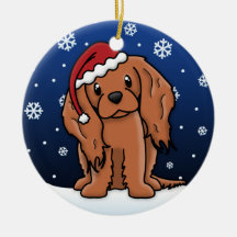 Spaniel för kung Charles för Kawaii tecknadRuby st Juldekoration