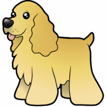 Spaniel för tecknadamerikancockerspaniel photo cut outs