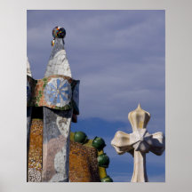 Spanien Catalonia, Barcelona. Casa Batllo (1906).  Posters