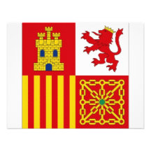 Spanien flagga anpassningsbara inbjudningskort