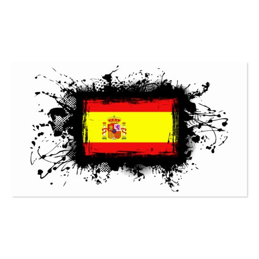 Spanien flagga visitkort