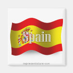 Spanien som vinkar flagga kylskåpmagneter