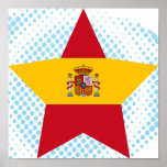 Spanien stjärna print