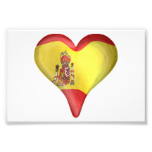 Spanjorflagga i en hjärta fotokonst
