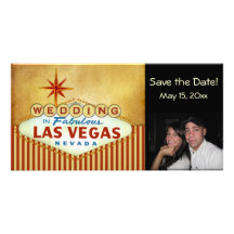 Spara datera Las Vegas som gifta sig Photocard Fotokort