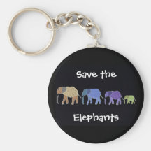 Spara elefanterna Keychain Nyckelringar