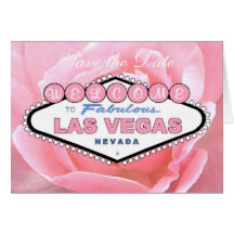 Spara kortet för den dateraLas Vegas rosa ros