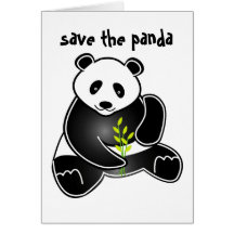 Spara pandaen hälsnings kort