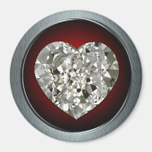 Sparkling diamanthjärtamagnet magneter