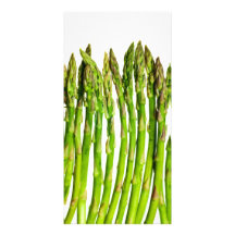 Sparris på vit - skräddarsy Veggiebakgrund Skräddarsydda Fotokort