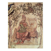 Specificera av Orpheus som charmar djuren Vykort
