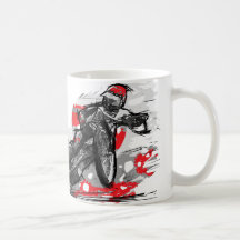 Speedway Flat Track Motorcycle Racer Coffee Mug