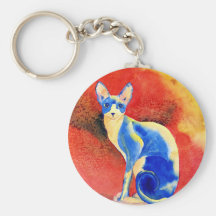 Sphynx katt #1 Keychain Nyckelringar