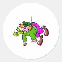 Spindelclown Runda Klistermärken