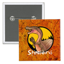 Spinosaurus orange emblem knappar med nål