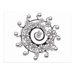spiral blommatatueringdesign vykort