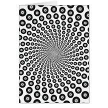 Spiral boll åtta: hälsnings kort