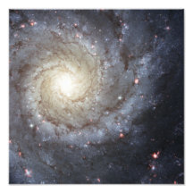 Spiral galax M74 Konstfoto