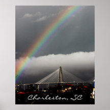 Spökad Charleston regnbåge Print