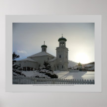 Spökad rysk ortodoxkyrka posters
