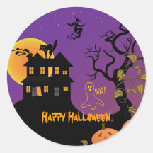 Spökade husHalloween klistermärkear