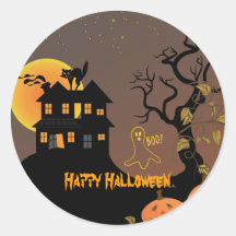 Spökade husHalloween klistermärkear