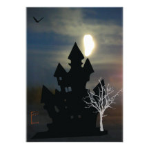 Spökat hus Halloween Inbjudan