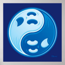 Spöke Yin Yang Print