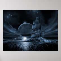 Spökefraktserie: Fullmåneresning Posters