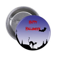 Spöklik horisont Halloween knäppas Pins