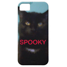 Spöklik svart katt iPhone 5 skal