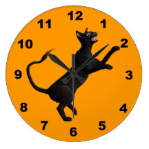 Spöklik svart katt klockor