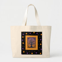 Spöklik träd- & spindelnätHalloween toto Tote Bag