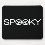 Spöklik typografi Halloween Mousepad Mus Mattor